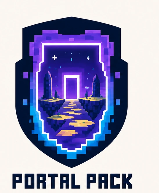 Portal Pack logo featuring a glowing path through a portal