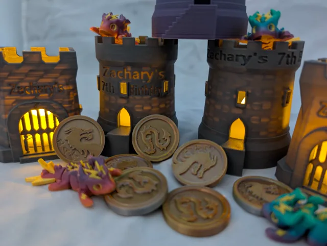 Dreadcarver, a custom-colored 3D-printed dragon
